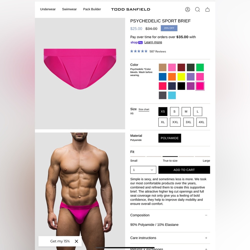 Todd Sanfield, Psychedelic, Sport Brief